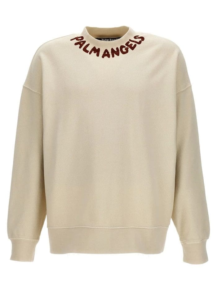 Palm Angels Logo Printed Crewneck Sweatshirt