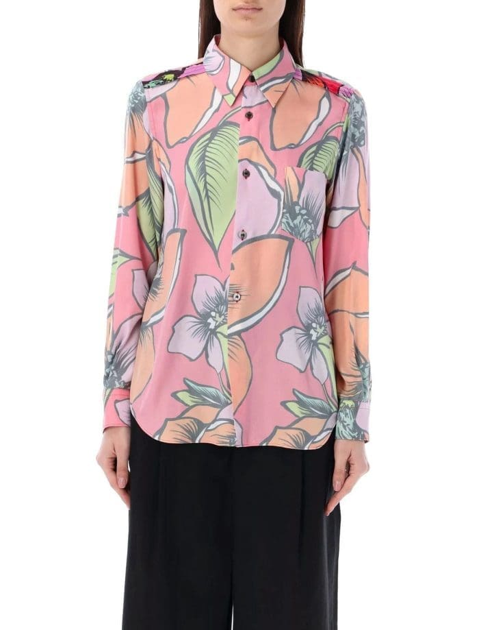 Comme des Garçons Floral Printed Long Sleeved Shirt