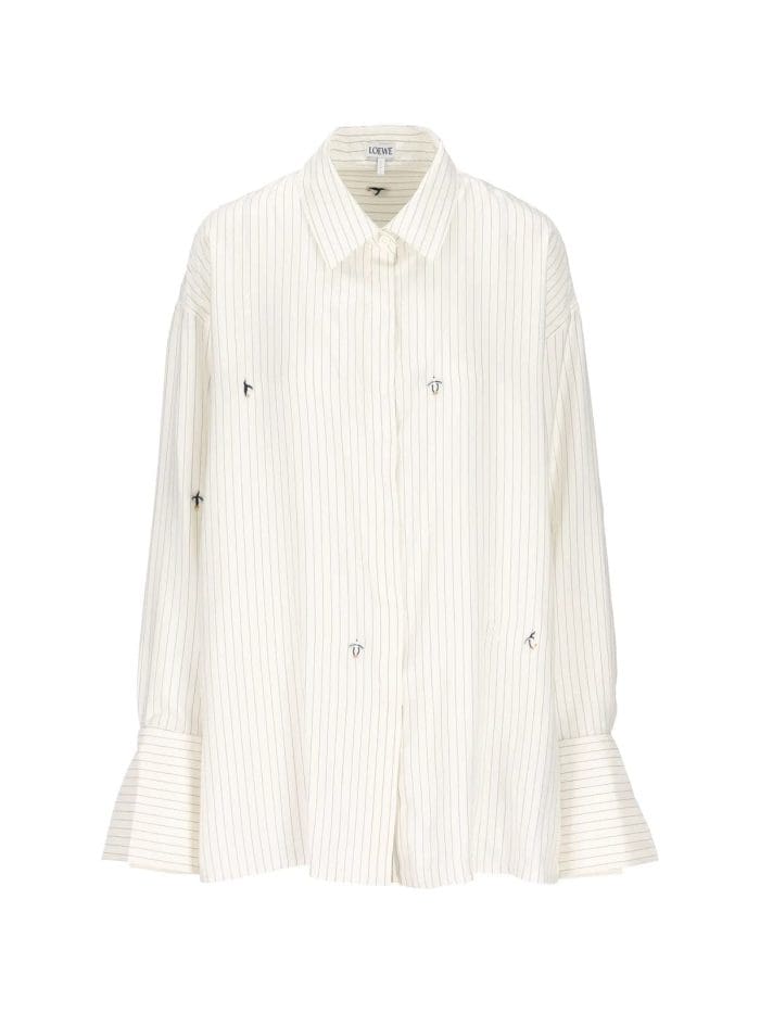 Loewe Allover Penguins Jacquard Striped Shirt