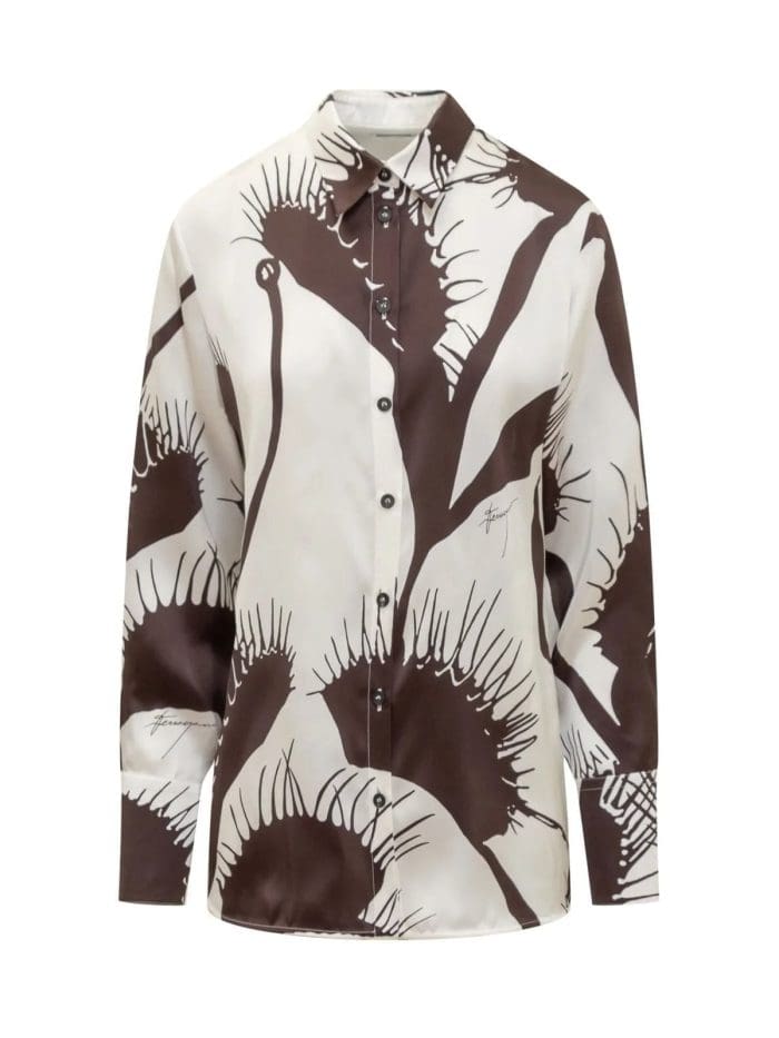 Salvatore Ferragamo Venus-Printed Button-Up Shirt