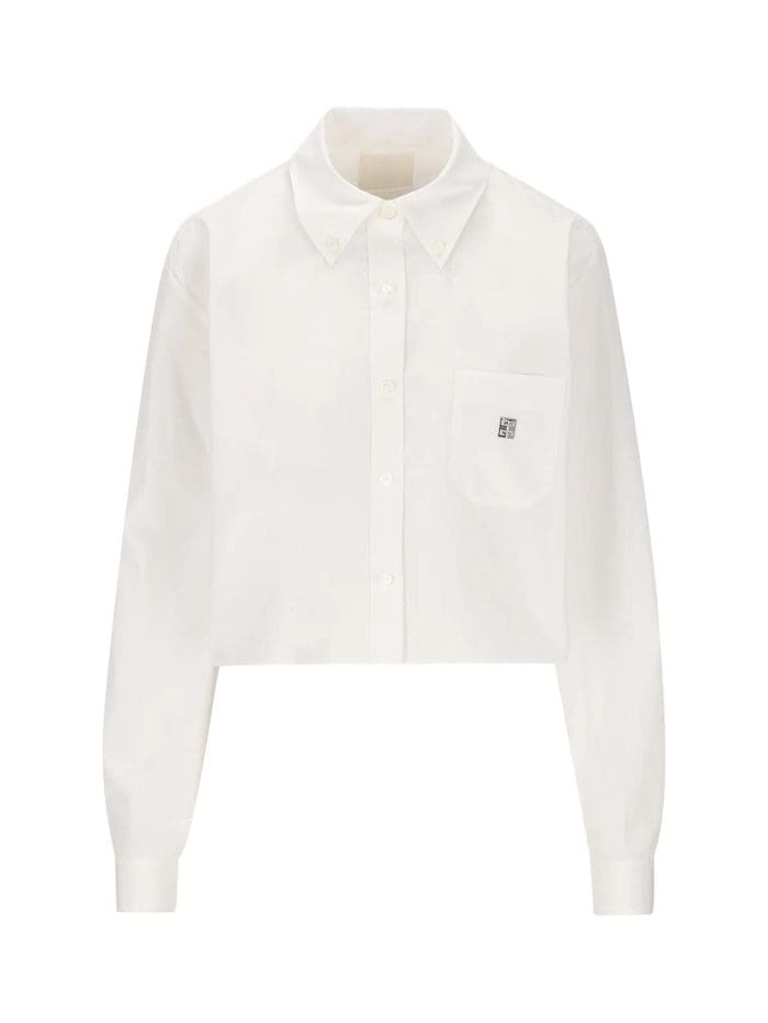 Givenchy Logo Plaque Collared Shirt