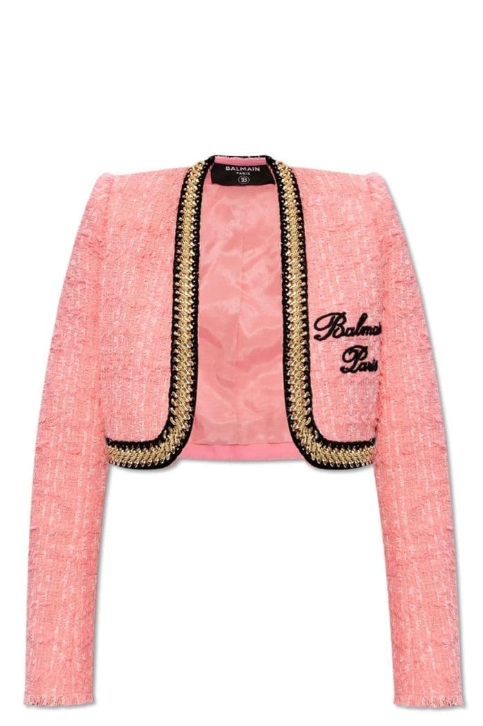 Balmain Cropped Tweed Jacket