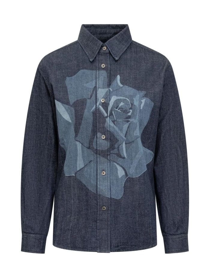 Kenzo Rose Printed Fitted Shirt