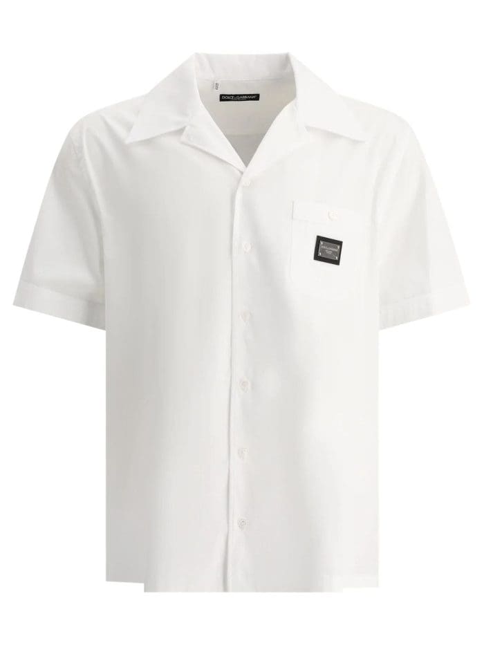 Dolce & Gabbana Logo-Plaque Buttoned Shirt