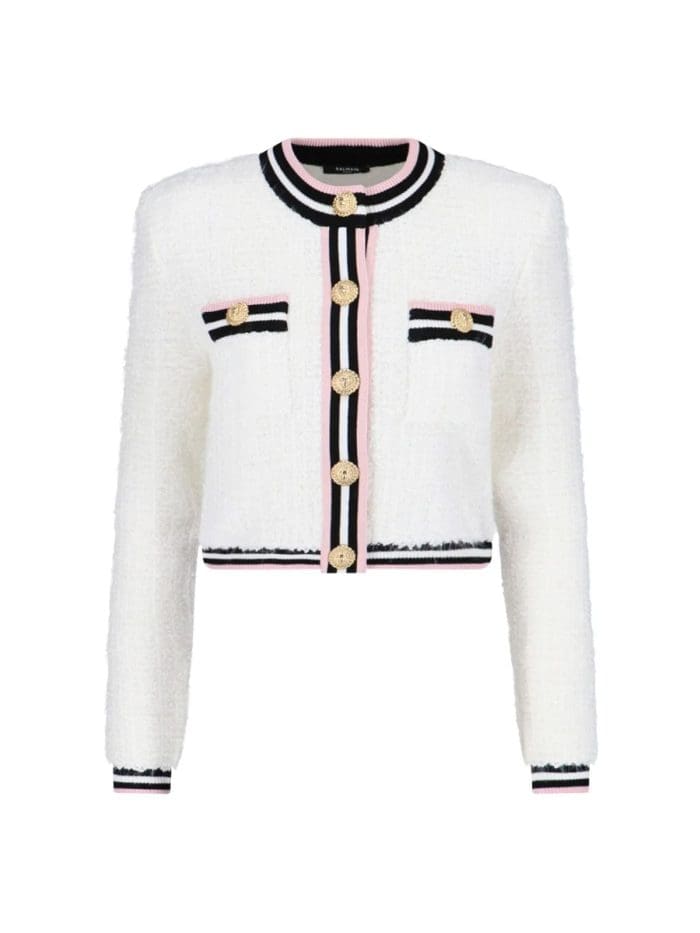 Balmain Contrasting Stripe Trim Jacket