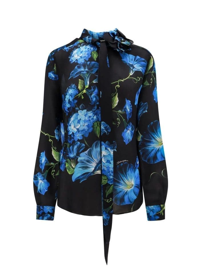 Dolce & Gabbana Floral Printed Long-Sleeved Shirt