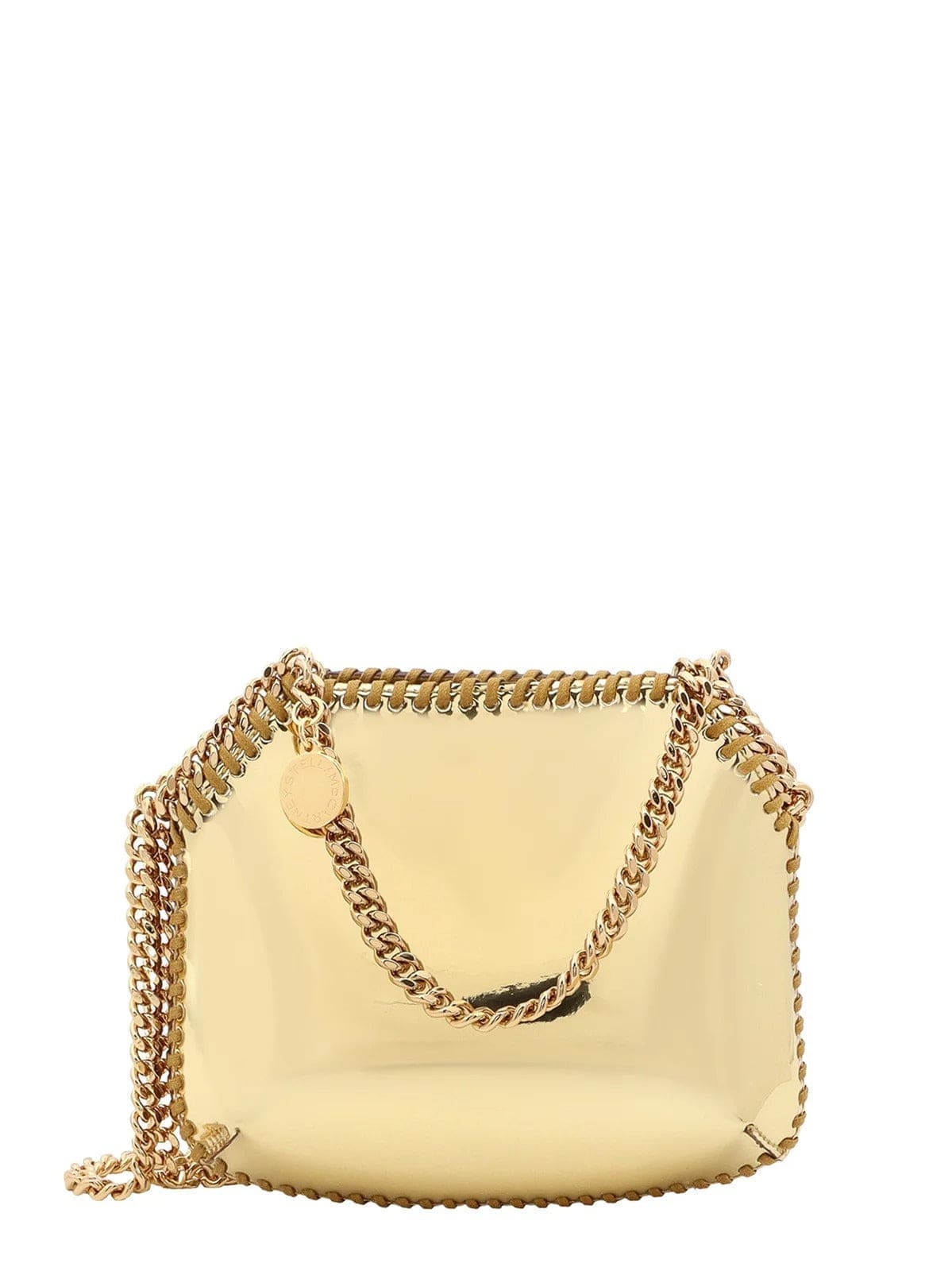 Stella McCartney Mirrored Logo Charm Mini Shoulder Bag