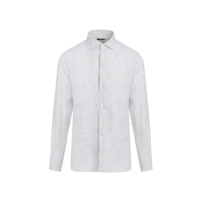 Z Zegna Long Sleeved Striped Shirt