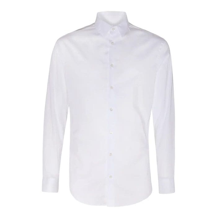 Giorgio Armani Curved Hem Buttoned Shirt