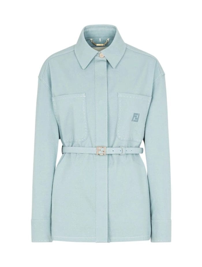 Fendi Belted Collared Jacket