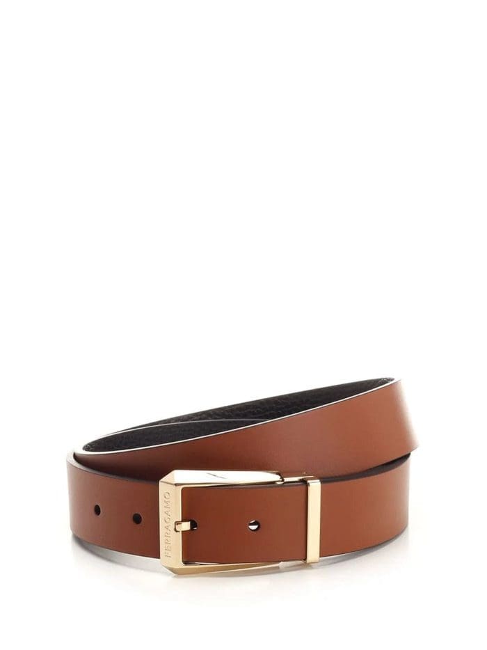 Salvatore Ferragamo Logo Plaque Buckle Belt