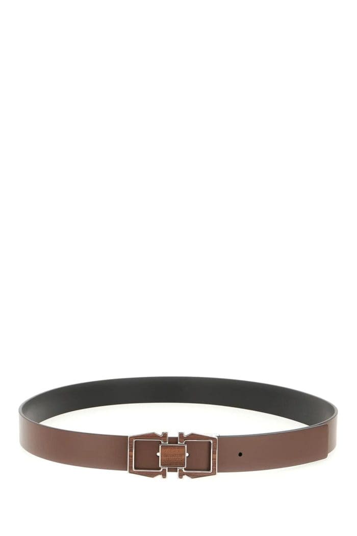 Salvatore Ferragamo Gancini Buckled Reversible Belt