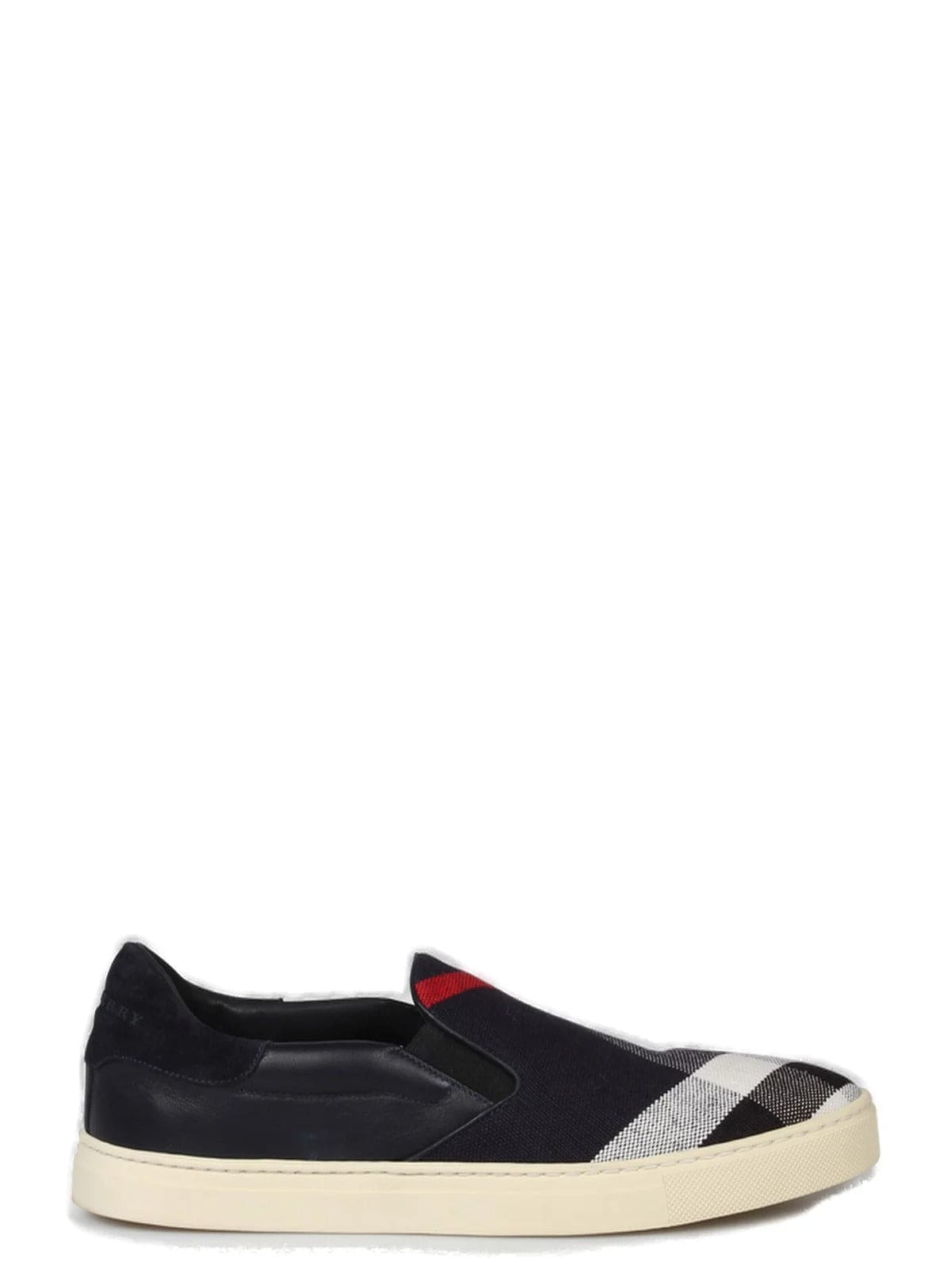 Burberry Check Printed Slip On Sneakers