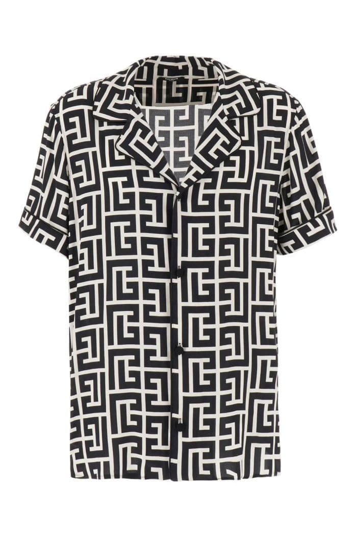 Balmain Collared Short-Sleeve Shirt