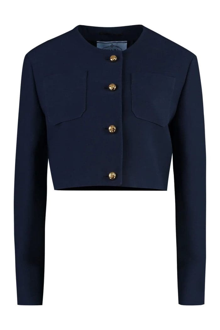Prada Crewneck Cropped Jacket