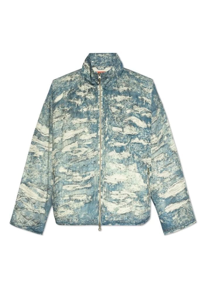 Diesel J-Alston Zip-Up Distressed Jacket