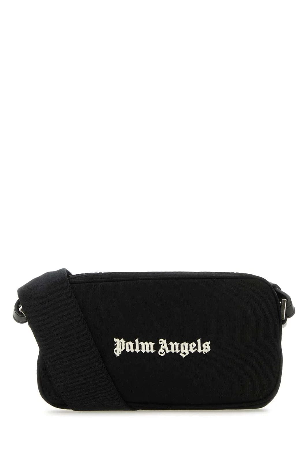 Palm Angels Monogram Embroidered Zipped Messenger Bag
