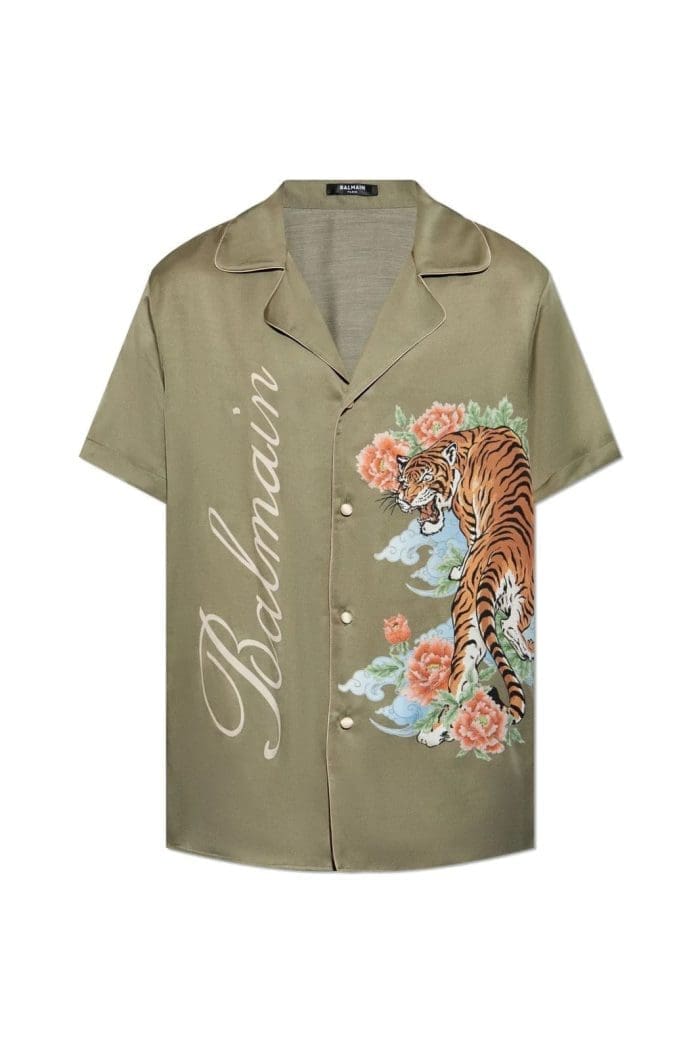 Balmain Graphic Printed Short-Sleeved Shirt