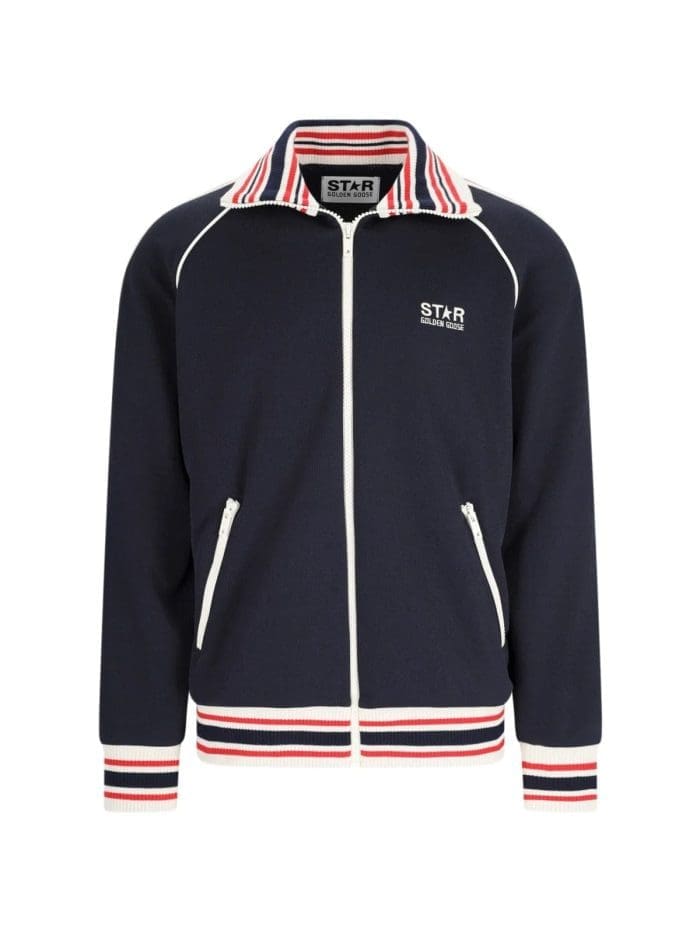 Golden Goose Deluxe Brand Striped-Trim Zipped Jacket