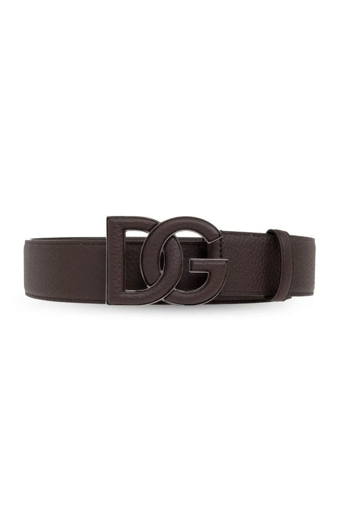Dolce & Gabbana Logo Plaque Buckle Belt