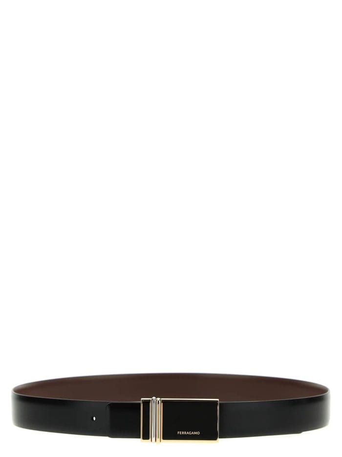 Salvatore Ferragamo Logo Buckle Reversible Belt