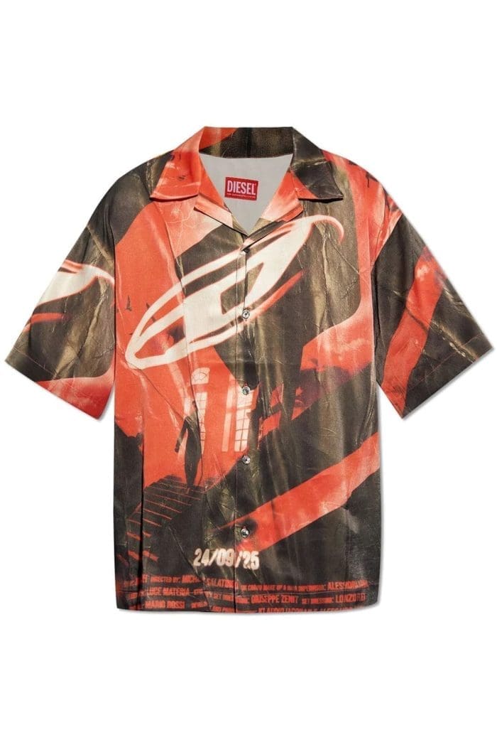 Diesel S-Hockney-Poster Loose Fit Shirt