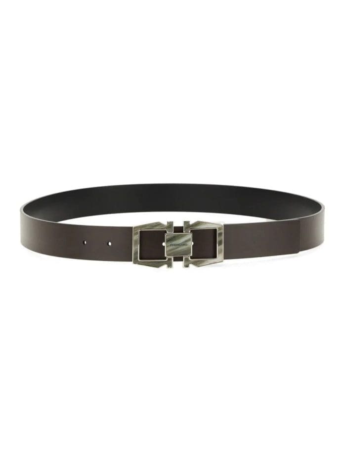 Salvatore Ferragamo Logo Detailed Buckle Belt
