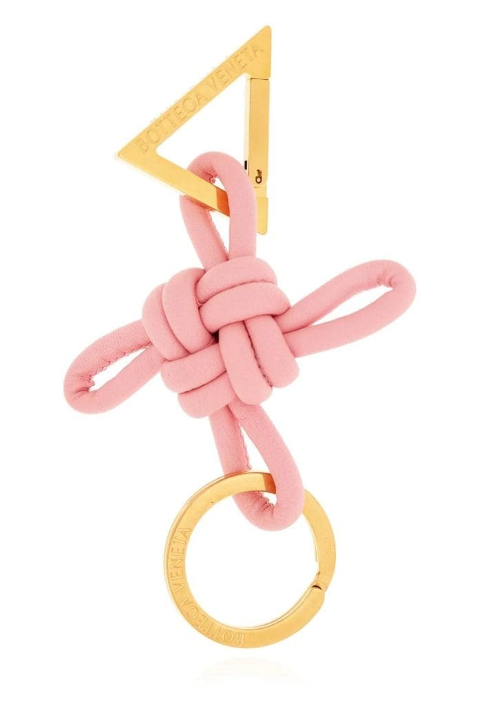 Bottega Veneta Logo Engraved Knotted Keyring