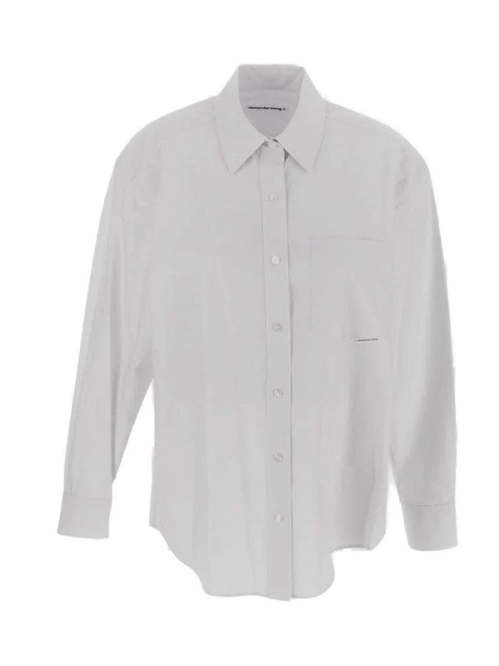 T By Alexander Wang Logo Tag Buttoned Shirt