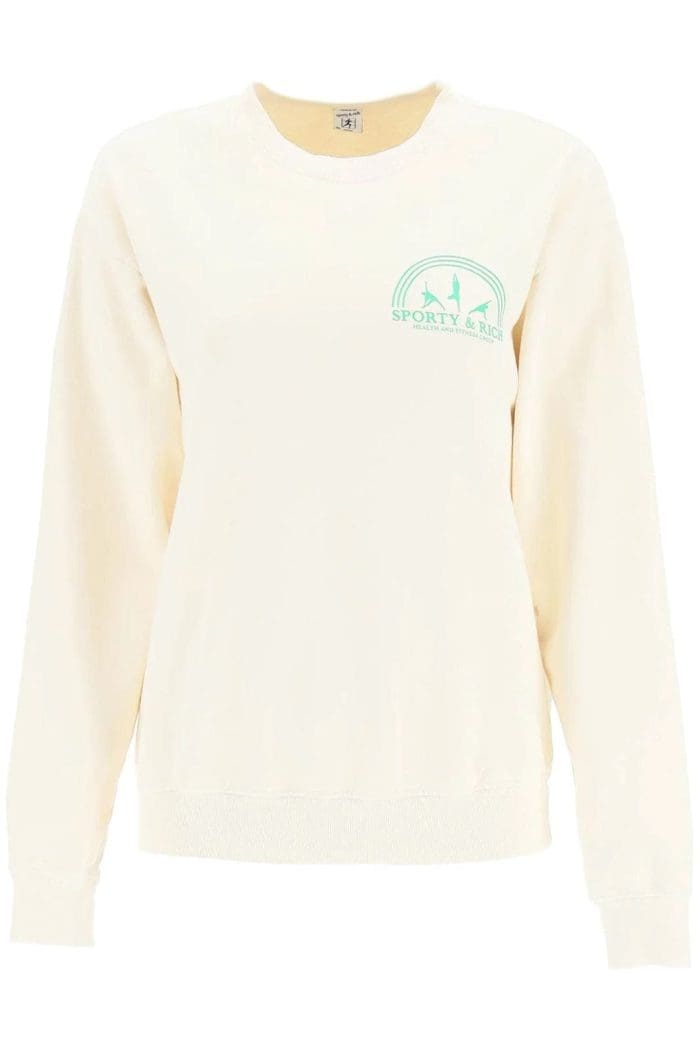Sporty & Rich Graphic Print Crewneck Sweater