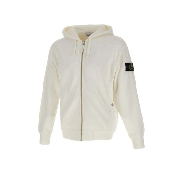 Stone Island Logo Patch Zipped Hoodie