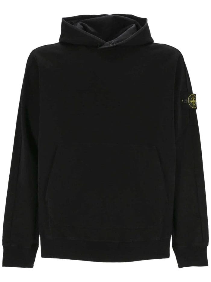 Stone Island Logo-Patch Long-Sleeved Hoodie