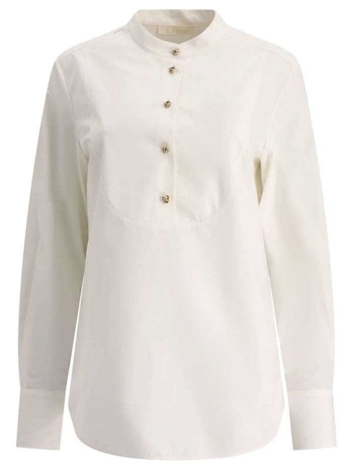 Chloé Long-Sleeved Tuxedo Shirt
